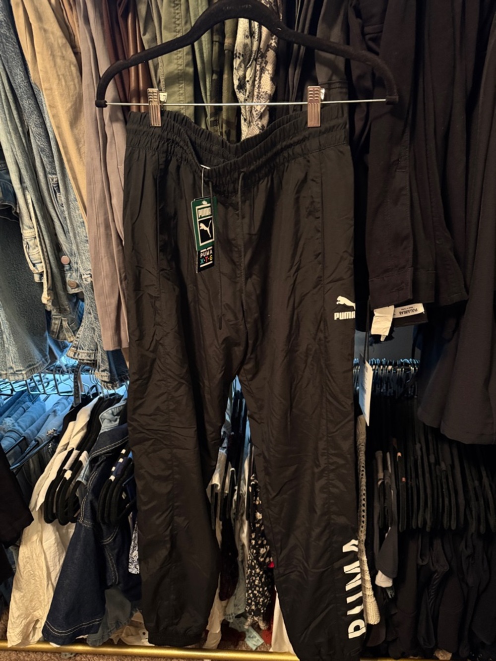 Puma Black Logo Track Joggers